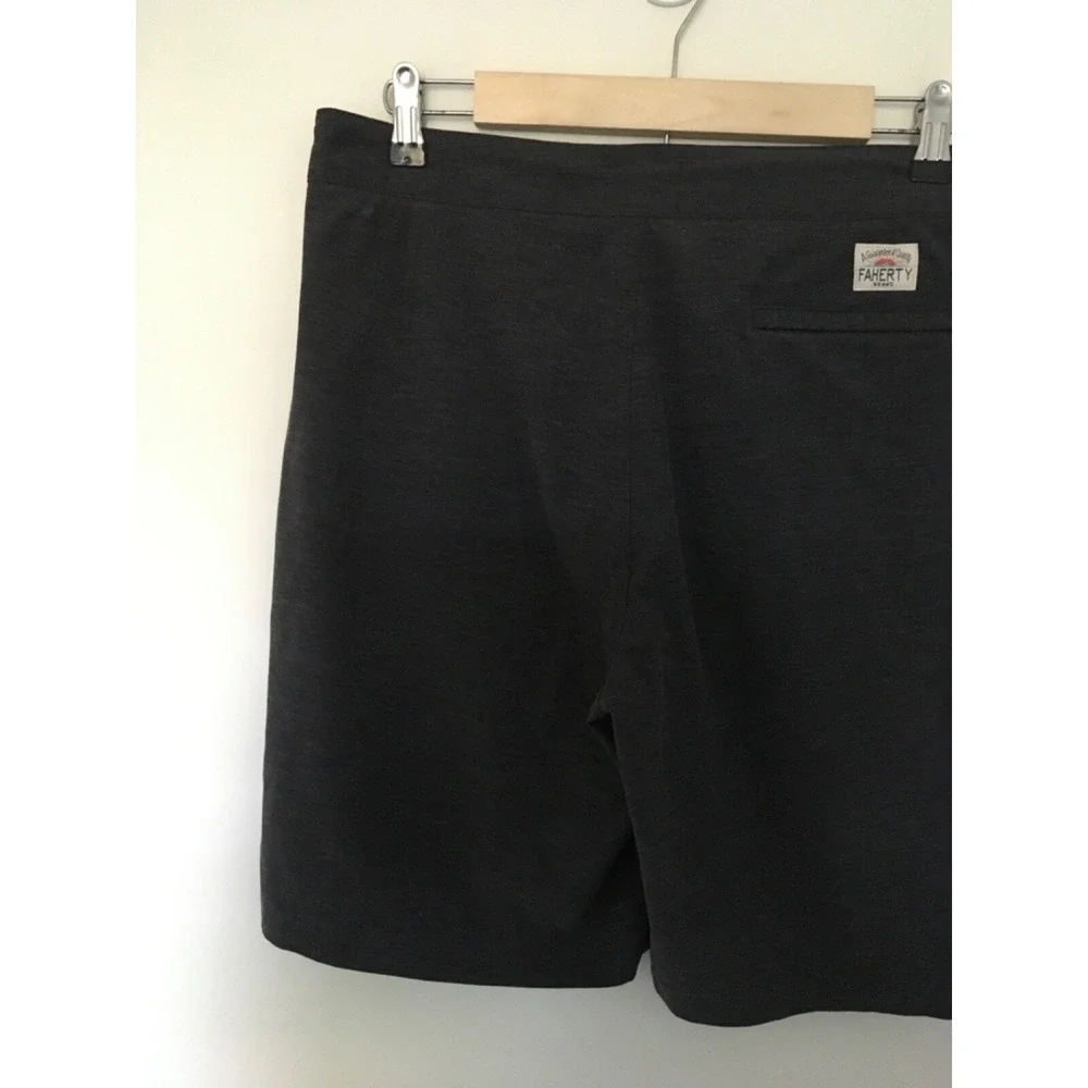Faherty All Day Shorts Version 2.0 Mens 33 x 9 DrawString Performance Charcoal